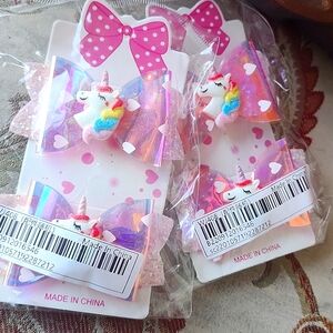 Unicorn sparkly bow